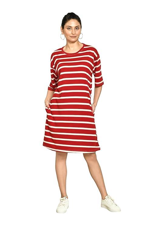 Cotton Striped T-Shirt Dress