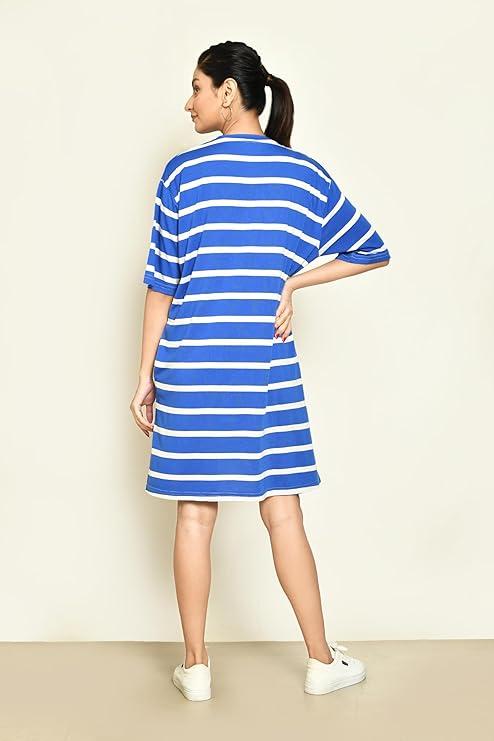 Cotton Striped T-Shirt Dress2