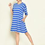 Cotton Striped T-Shirt Dress